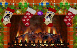 fireplace, fire, flame, heat, christmas, xmas, new year, holiday